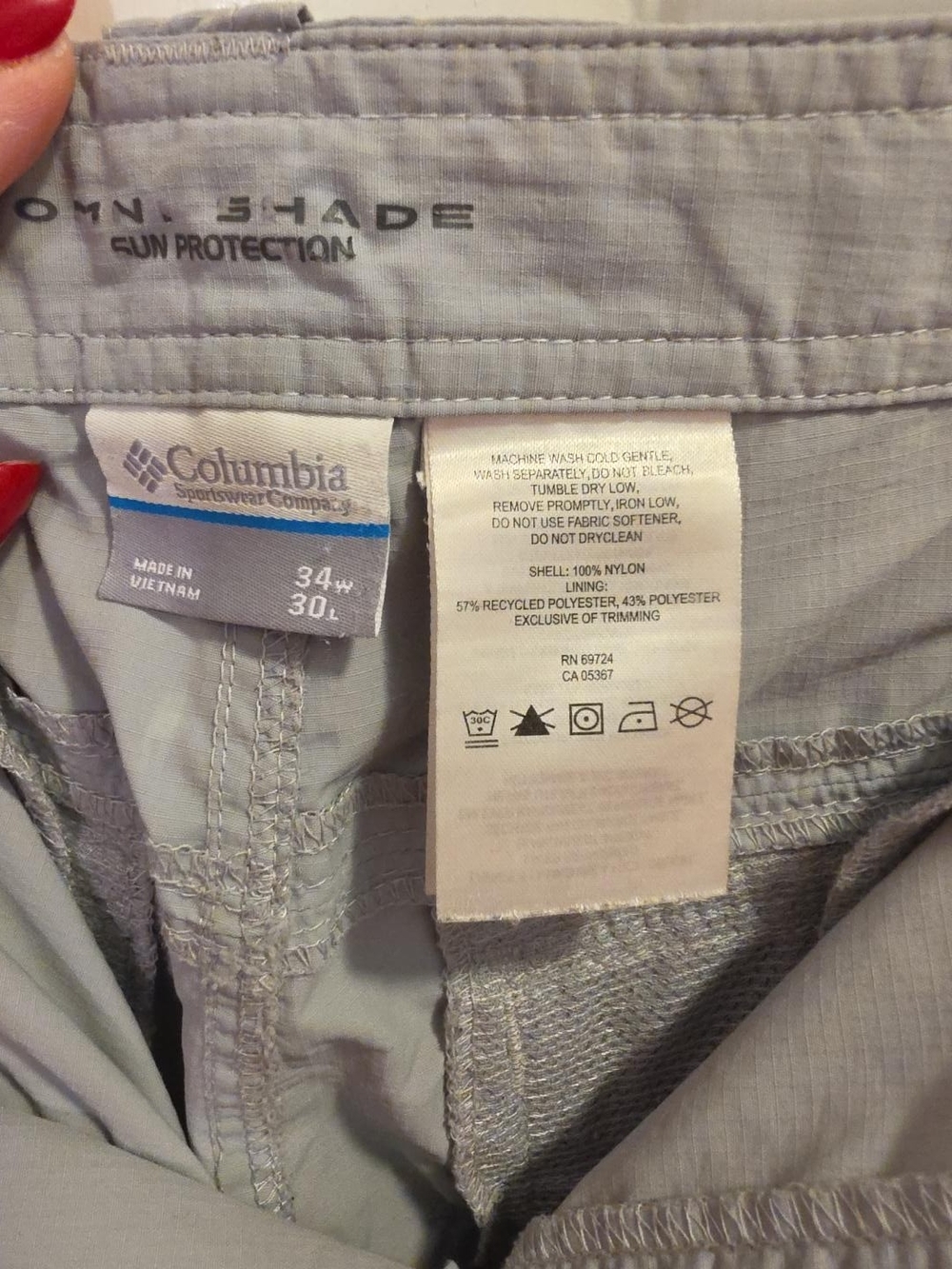 Columbia Men's Zip-Off Cargo Pants - Light Gray - Picture 3 of 3